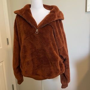 Half zip sherpa
